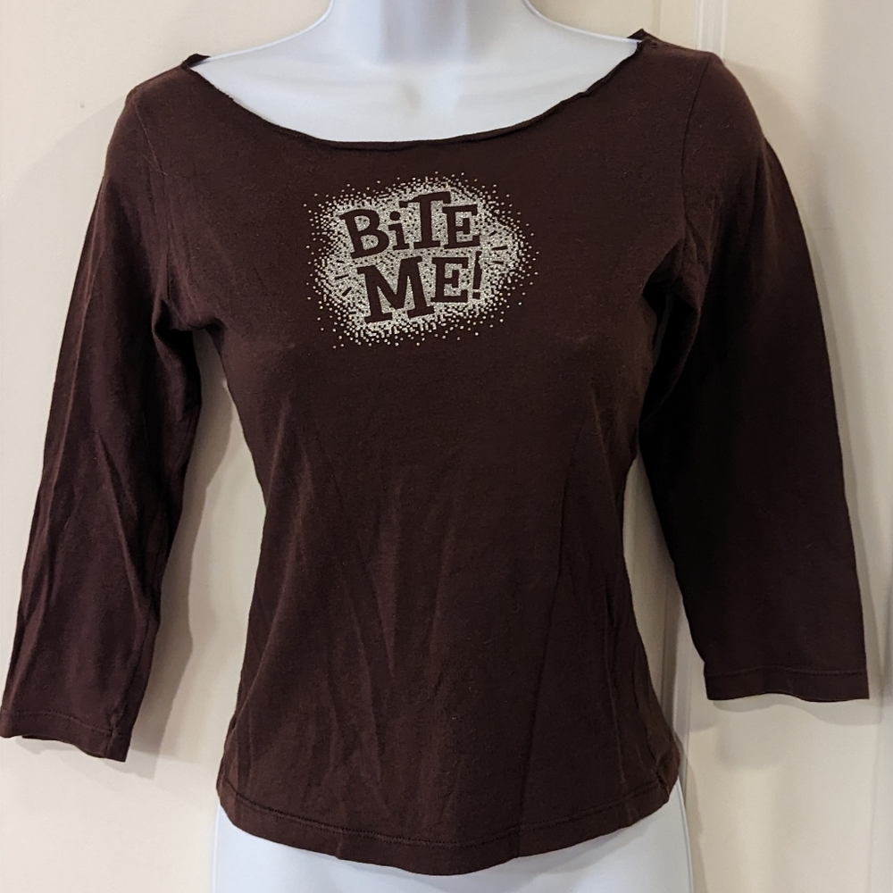 VINTAGE "Bite Me!" Top Size Small